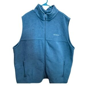 Columbia Men’s Fleece Vest 4XT Tall Full Zip Blue Outdoor